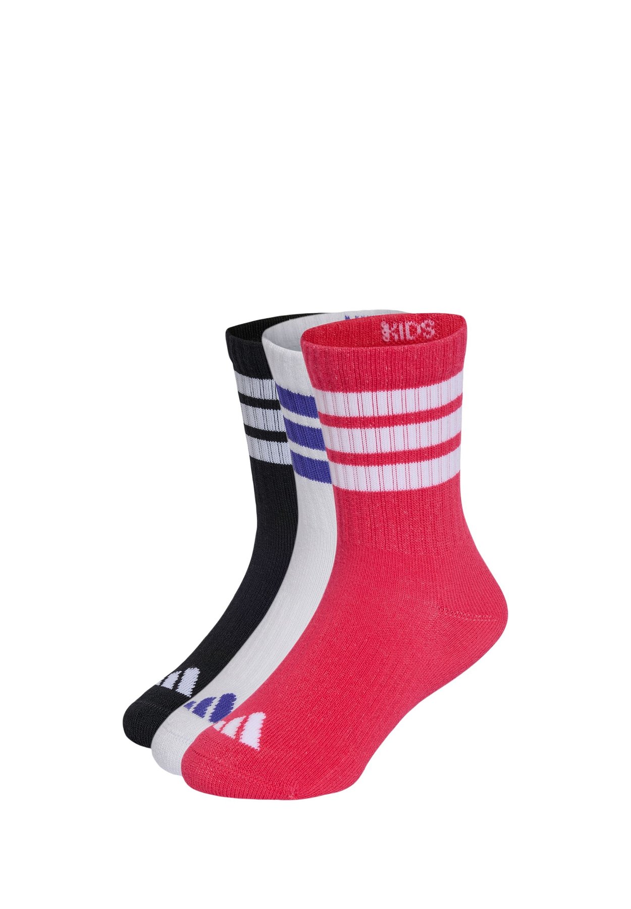 adidas 3 PAIR PACK UNISEX - Sports socks - black power pink frozen purple