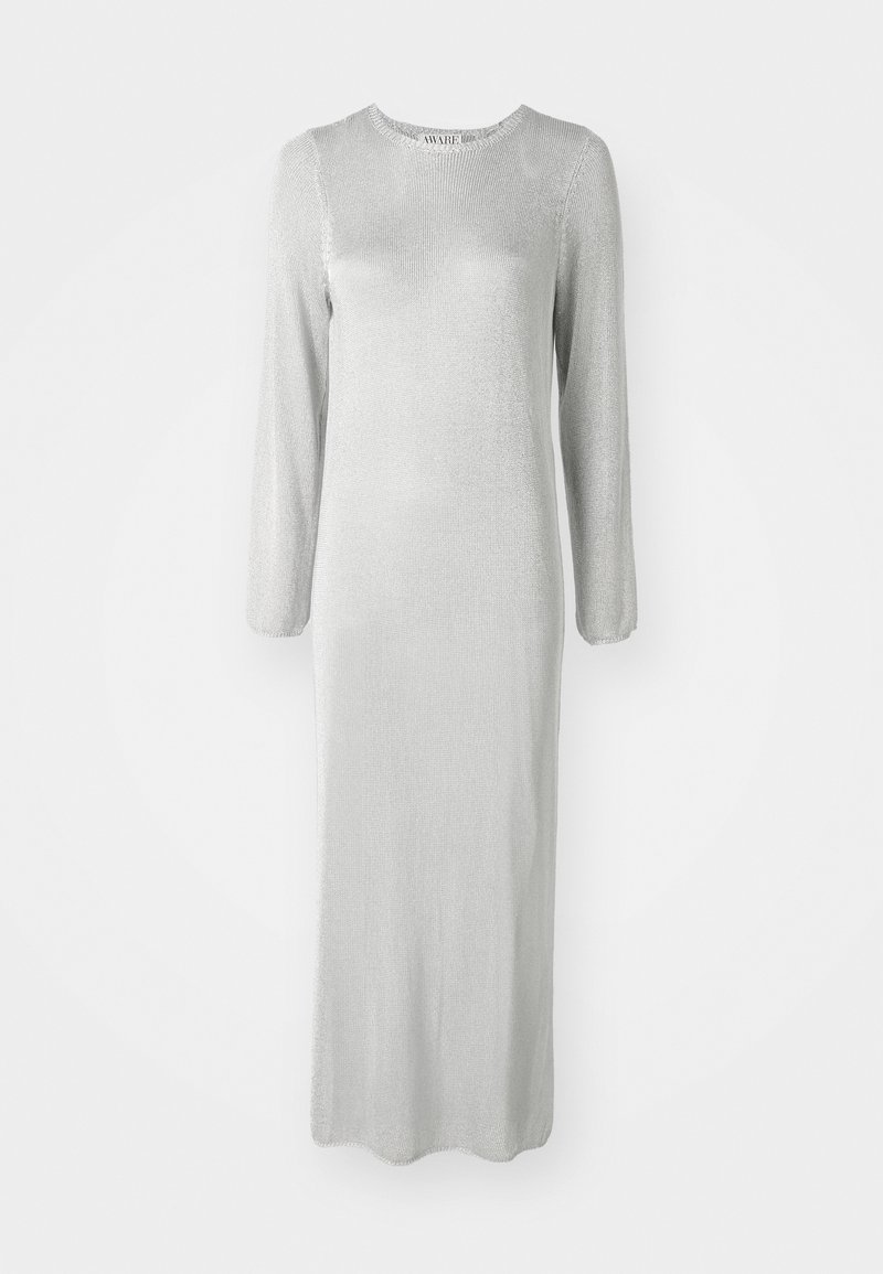 Aware Gebreide jurk zilverkleurig Aware Gebreide jurk zilverkleurig