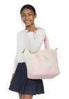 PLAYER TOTE UNISEX - Tote bag - white/carmel pink