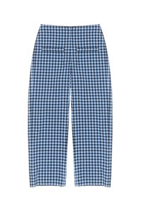 Bimba Y Lola RECTO TEXTURA CUADROS EMPOLVADO - Hlače - azul empolvado