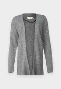 JDY JDYBIGUM LONG OPEN CARDIGAN - Adīta jaka - medium grey