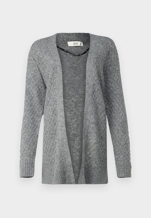 JDY JDYBIGUM LONG OPEN CARDIGAN - Cardigan - medium grey
