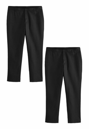 2 PACK SLIM FIT PLAIN FRONT - Housut - black