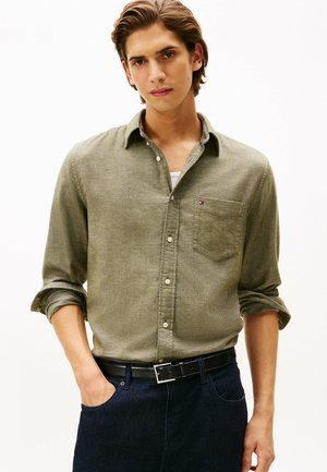 REGULAR FIT BRUSHED FLANNEL - Camisa - huntsman green