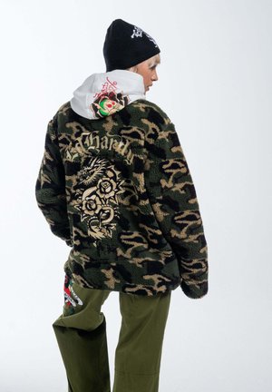 DRAGON ROSE CAMO ZIP THRU BORG - Veste polaire - greencamo