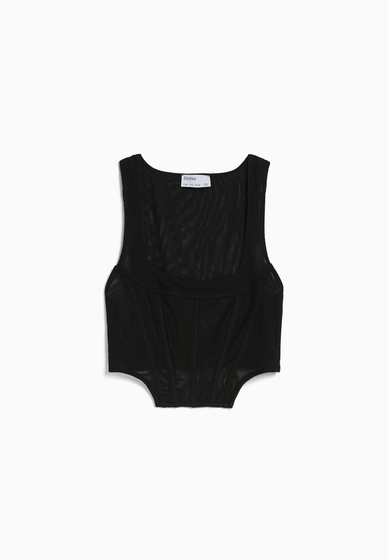 Bershka Top zwart Bershka Top zwart