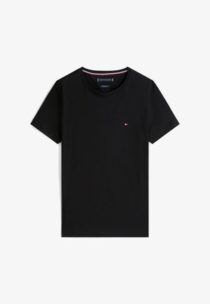 Tommy Hilfiger, CORE STRETCH SLIM NECK TEE - T-shirt basic - black