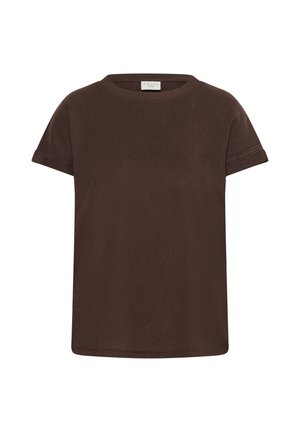 Kaffe Curve, KCKRISTIN BLOUSE - T-shirt basique - coffee bean