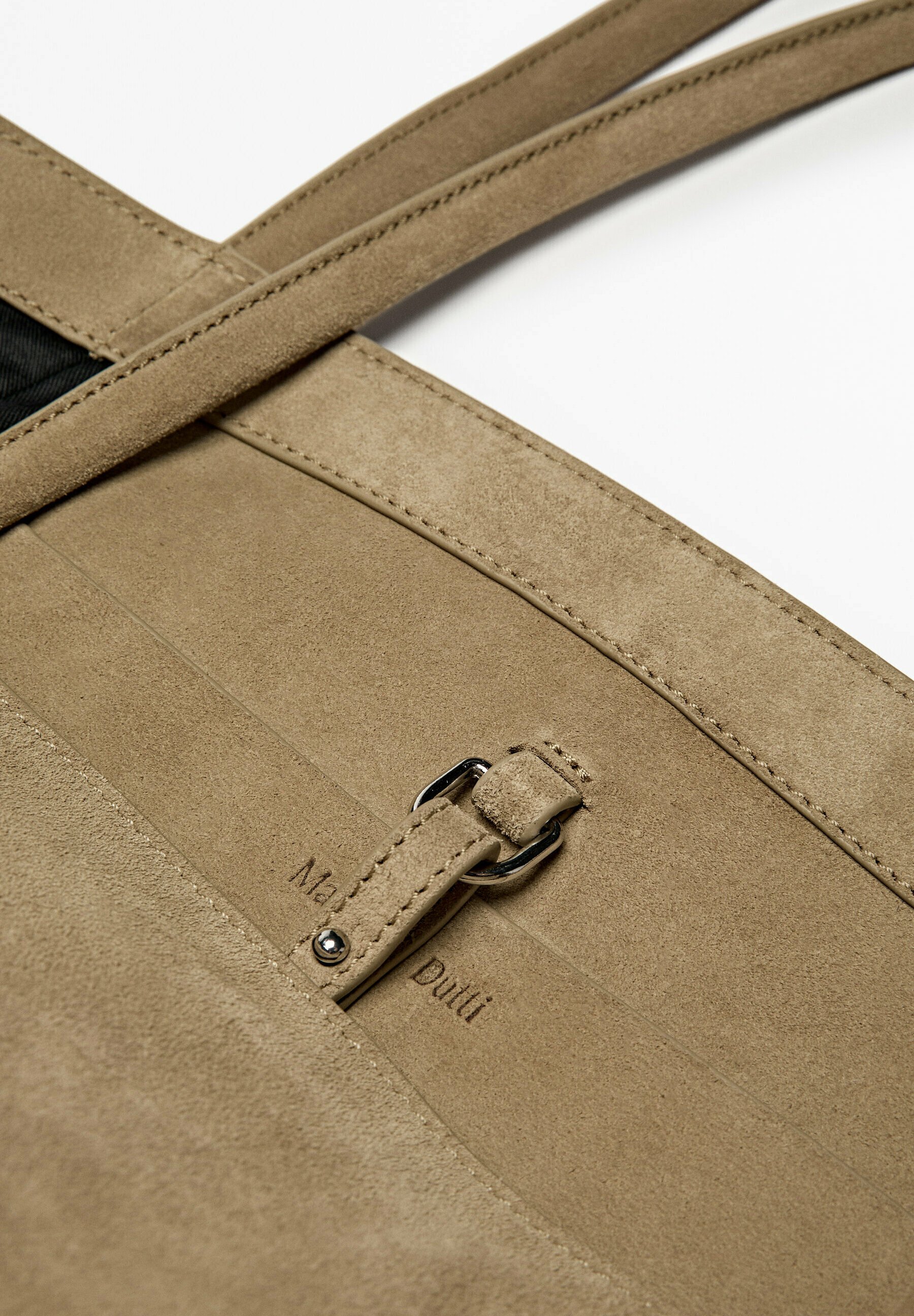Massimo Dutti ☆ ハーフアイコン スプリットスエードバッグ Massimo Dutti HALF ICON SPLIT - Handbag - sand - Zalando.co.uk