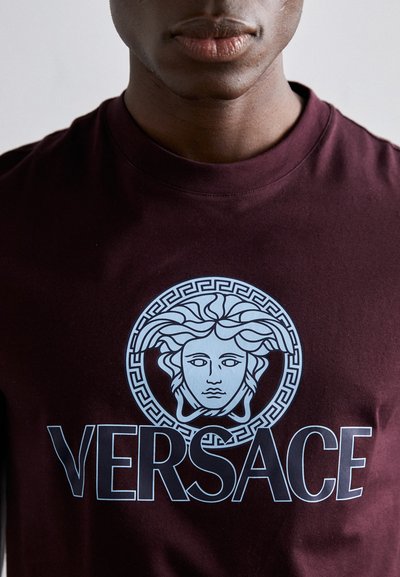 Versace COMPACT PRINT - T-shirt imprimé - dark aubergine