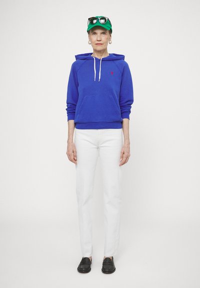 Polo Ralph Lauren SHRUNKEN FIT FLEECE HOODIE - Sportinis megztinis - graphic royal