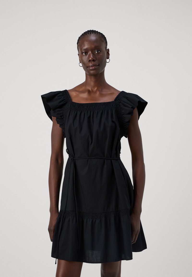 Gap Tall FLUTTER SLEEVE DRESS - Dnevna haljina - black