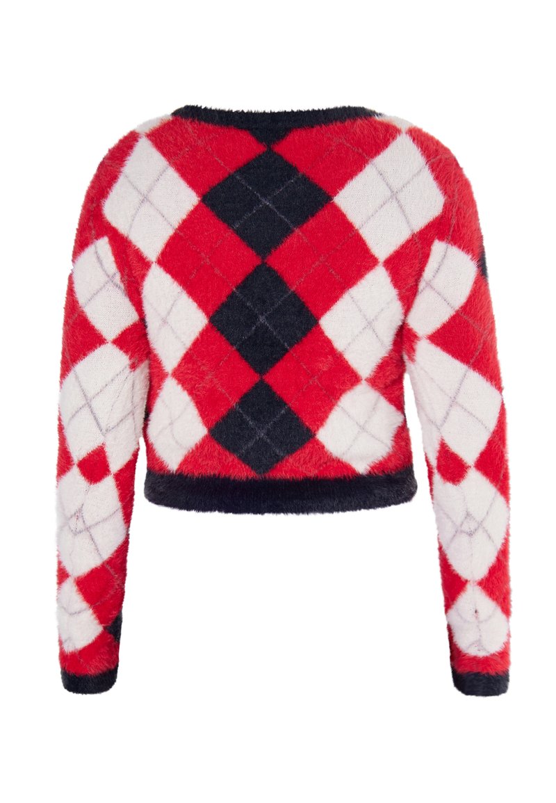 myMo ROCKS Maglione schwarz rot mehrfarbig/corallo