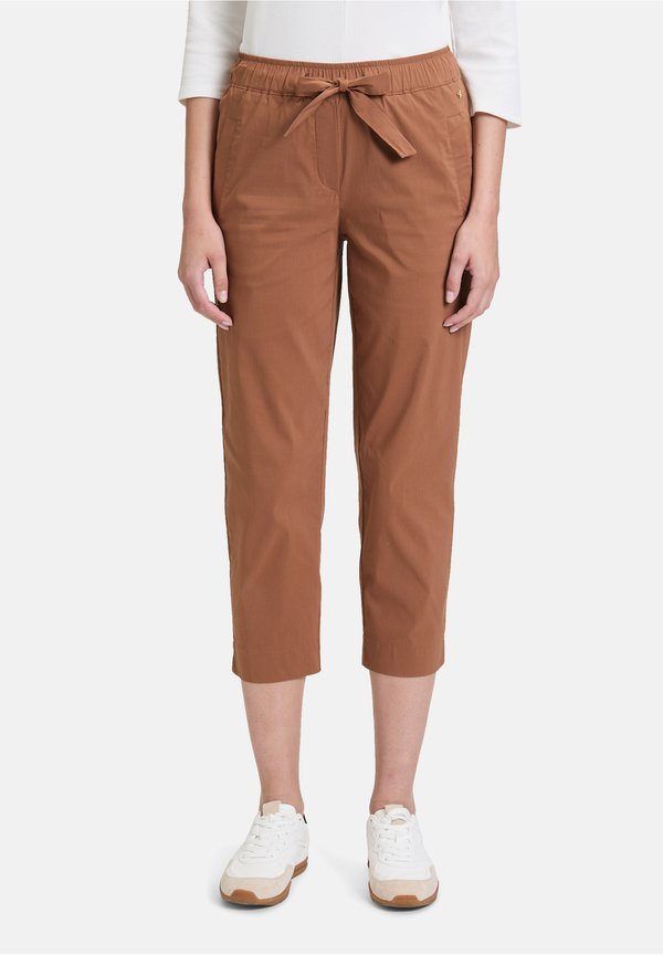 MIT ELASTISCHEM BUND - Stoffhose - classic nougat