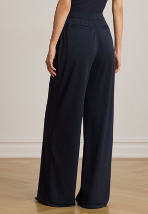 Lauren Ralph Lauren PLEATED STRETCH JERSEY WIDE-LEG PANT - Püksid - navy