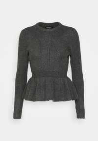 ONLY Stickad tröja - mottled dark grey