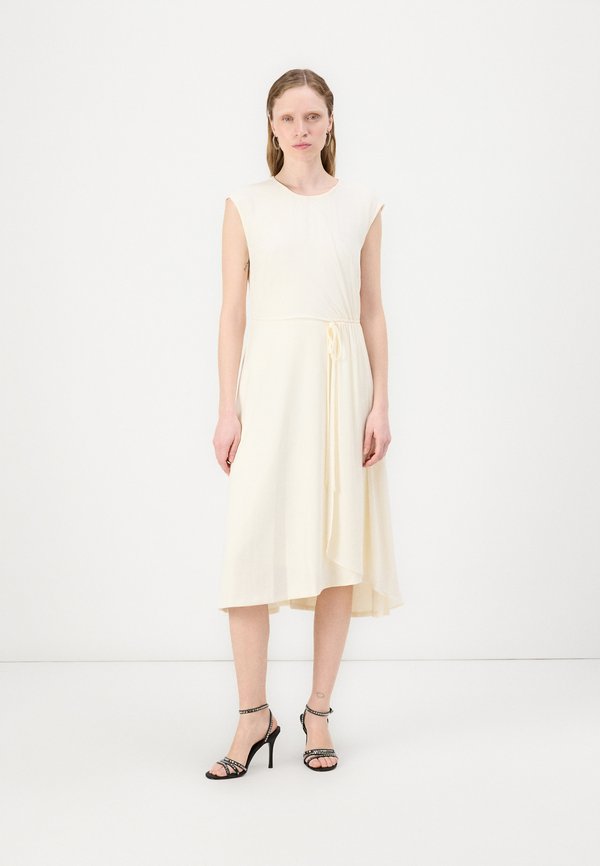TIE DETAIL MIDI - Day dress - eggshell