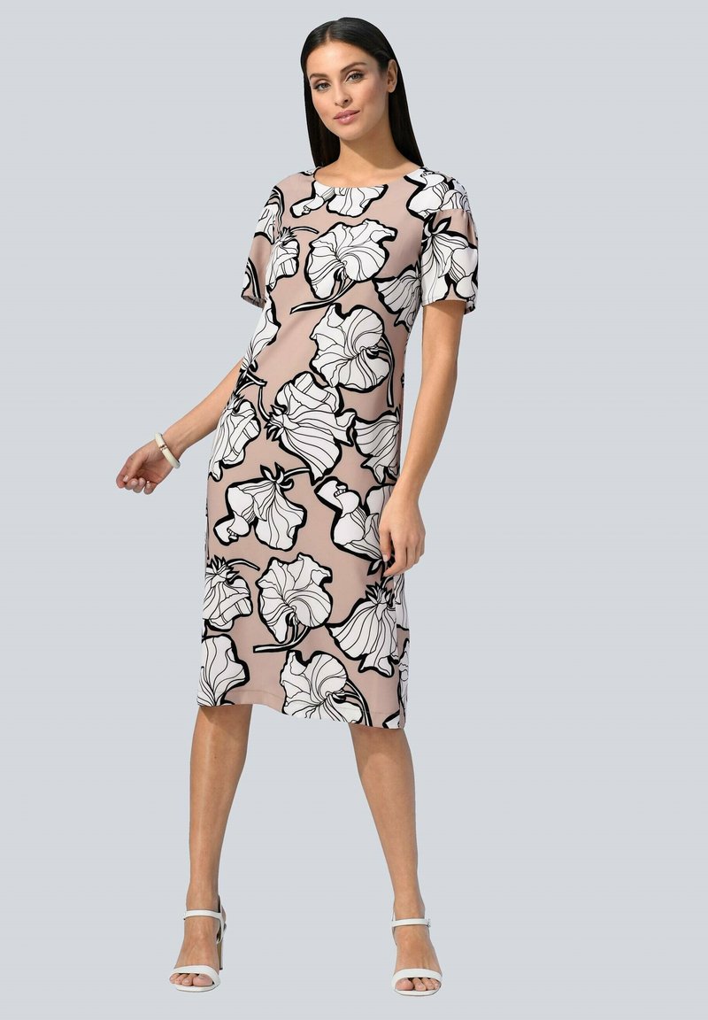 Damen Freizeitkleider | Alba Moda Freizeitkleid beige - JF09276 Damen Freizeitkleider | Alba Moda Freizeitkleid beige - JF09276