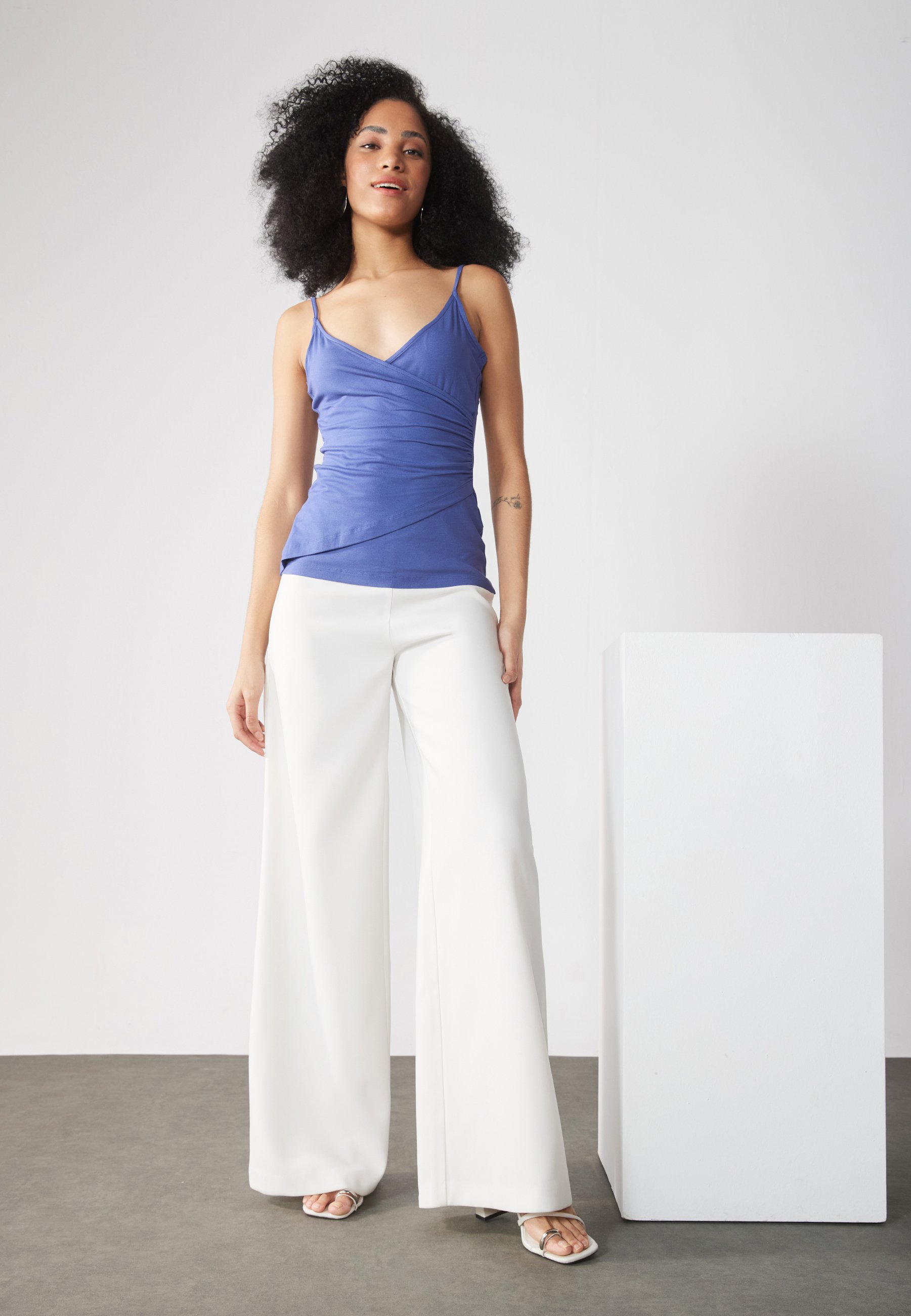 売れ筋商品|||アンナ フィールド Tシャツ レディース トップス 2 PACK - Top - light taupe/skipper blue Anna Field 2 PACK - Top - light taupe/skipper blue/taupe