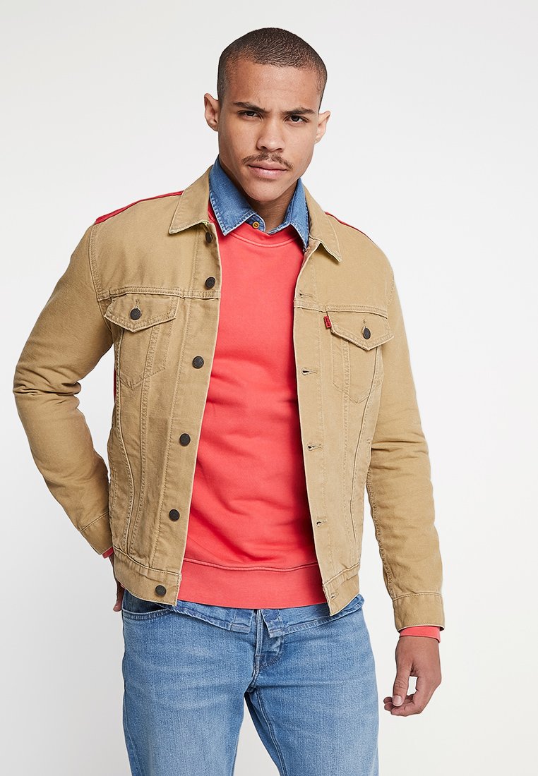 beige denim jacket men
