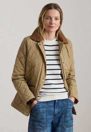 Lauren Ralph Lauren TWILL-TRIM DIAMOND-QUILTED BARN JACKET - Jachetă de iarnă - birch tan