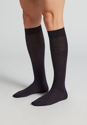 IUMAN Intimissimi, LIGHTWEIGHT - Kniestrümpfe - grau charcoal grey