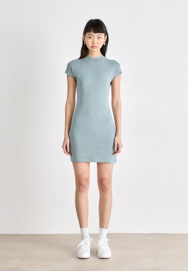 WASHED CAP SLEEVE DRESS - Shift dress - lead