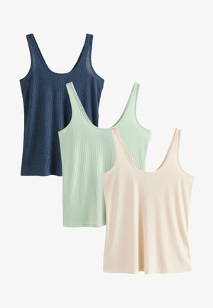 Next, REGULAR FIT - 3 PACK - Top - navy sage cream
