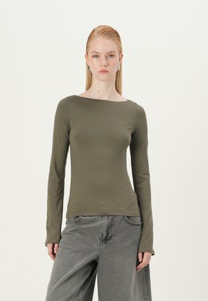 ANNIE BOATNECK LONG SLEEVE - Long sleeved top - khaki green