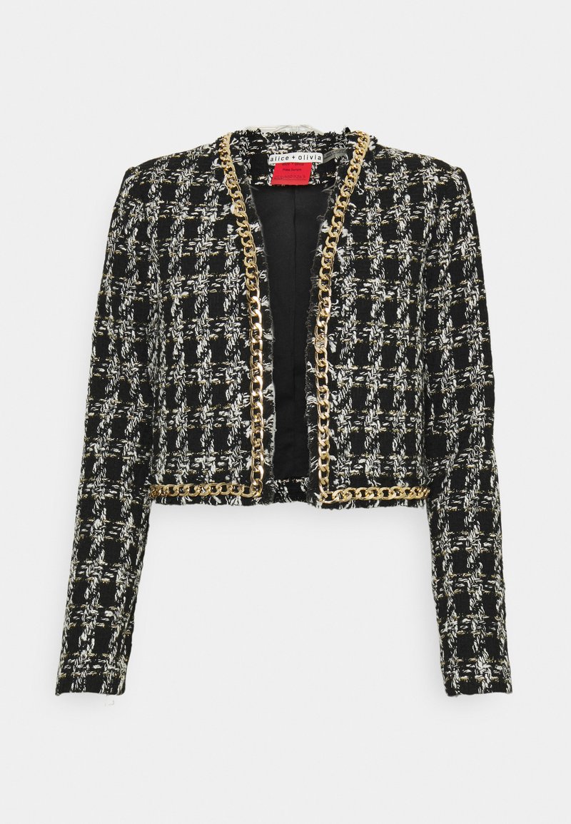Damen Bekleidung | Alice + Olivia ZETA CHAIN TRIM Leichte Jacke black/white/schwarz - DK59769 Damen Bekleidung | Alice + Olivia ZETA CHAIN TRIM Leichte Jacke black/white/schwarz - DK59769
