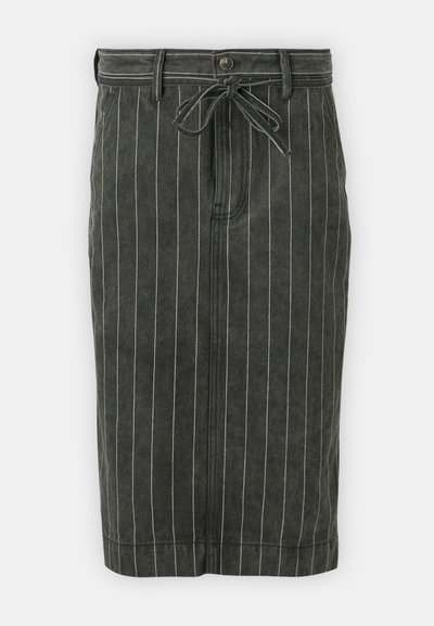 STRIPES - Jupe en jean - black