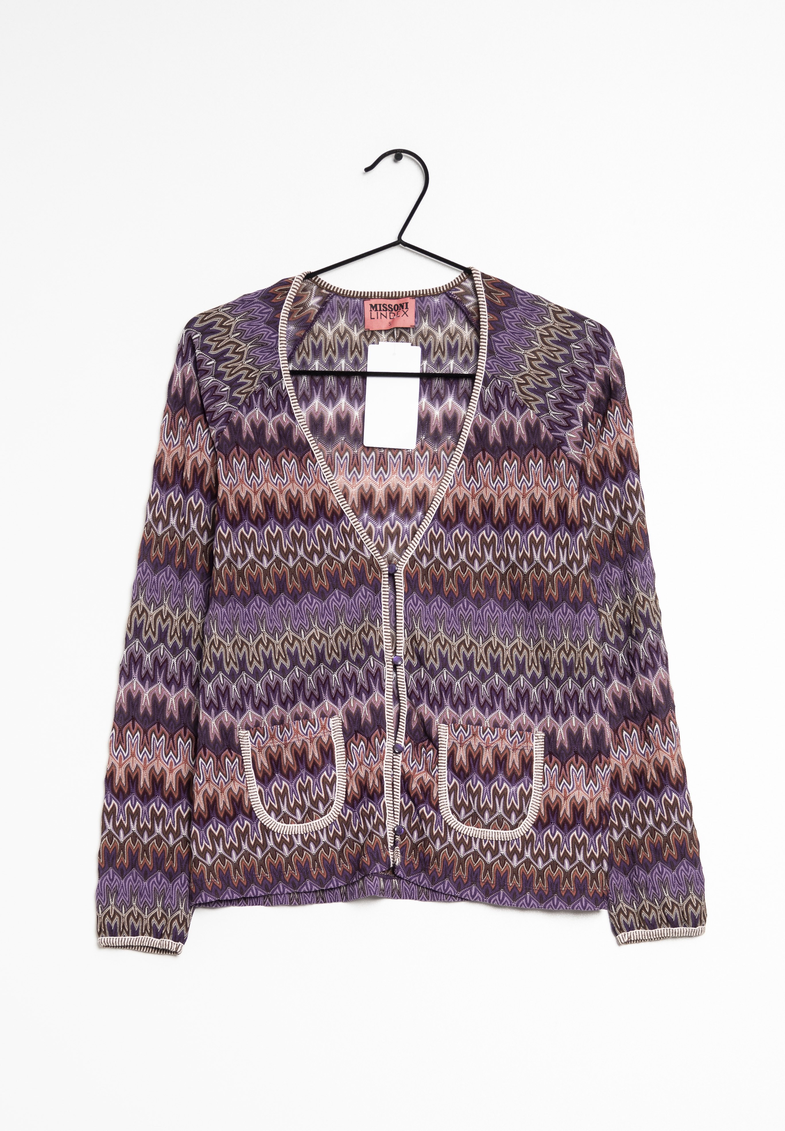 ［良品］MISSONI カーディガン パープル 54 良品］MISSONI カーディガン パープル 54