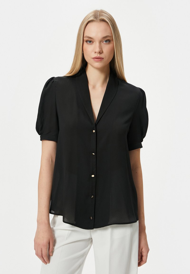 Koton SHORT SLEEVE - Camicia - black