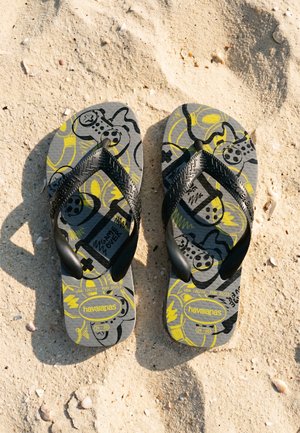 Havaianas, KIDS ATHLETIC UNISEX - Žabky - steel grey citrus yellow
