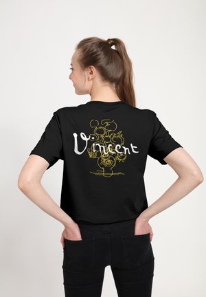 APOH VINCENT VAN GOGH SUNFLOWERS - Print T-shirt - black