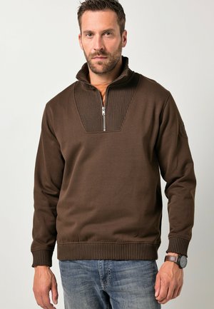 Fleece trui - dark brown