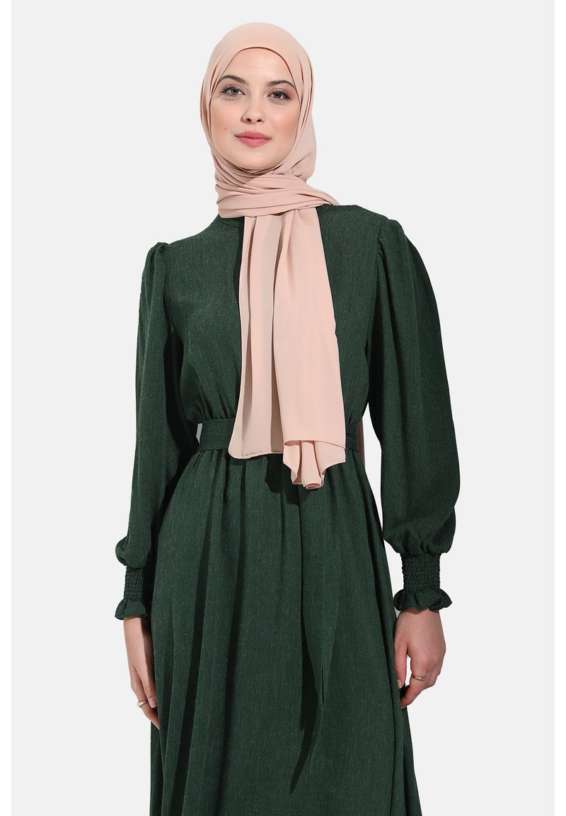 slim fit dress slacks Green hijab Dress  Solistta