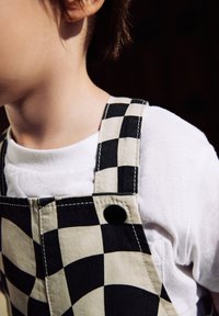 Next REGULAR FIT - Salopette - black ecru checkerboard