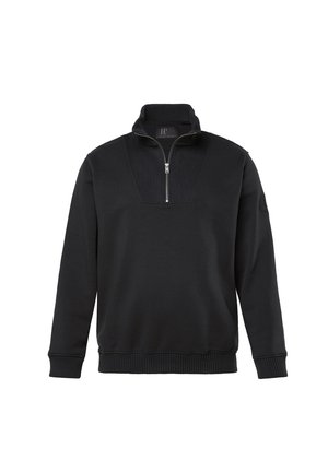 JP1880, JP1880 TROYER, JUMPER, ZIP COLLAR, KANGAROO POCKET, UP TO 8 XL - Sweatshirt - black