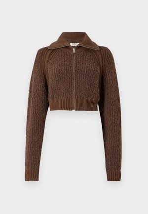 Replay CROPPED ZIP - Cardigan - wood
