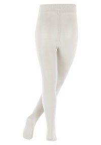 Collant bianchi e opachi con una texture liscia e una cintura comoda, dotati di punte rinforzate e un design senza cuciture.