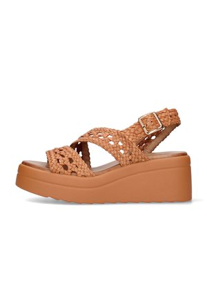 Inuovo, A99022 - Sandali con plateau - cognac