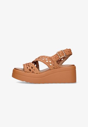 Inuovo, A99022 - Sandali con plateau - cognac