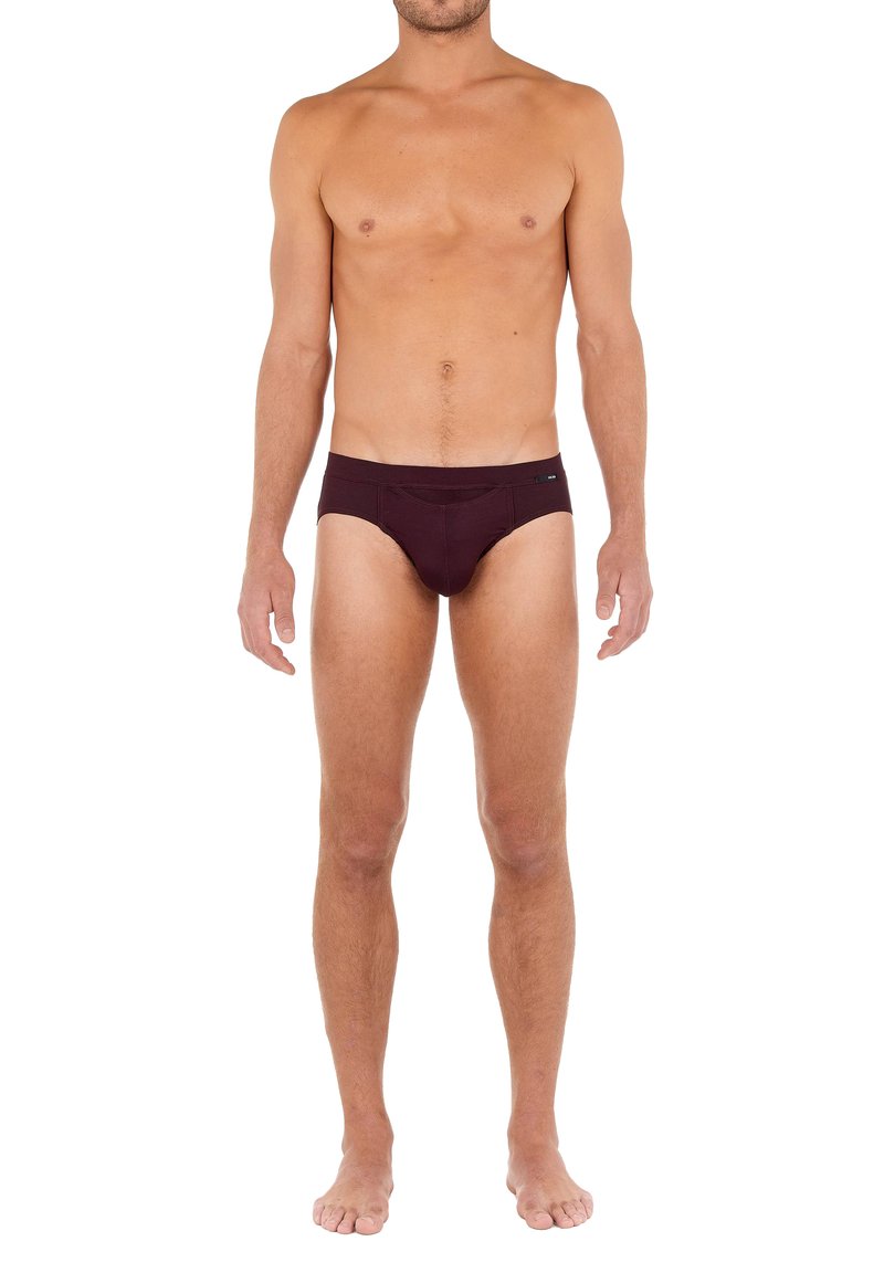 Bordeaux herenslips met een aansluitend ontwerp, elastische tailleband en een gladde stof voor comfort en ondersteuning.