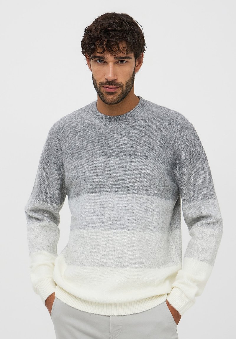 Terranova A RIGHE DEGRADÉ - Maglione - grigio medio melange