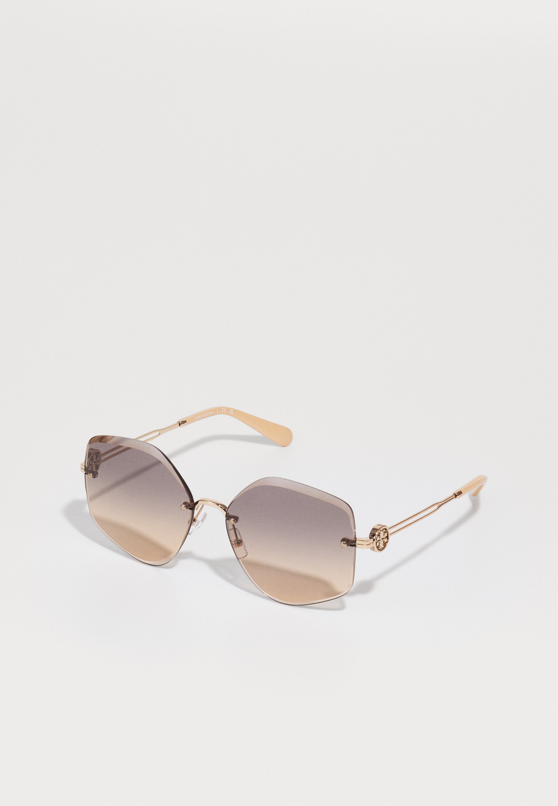 Tory Burch Aviators, Light gold frame, Tory Patterned Pink Tinted Lenses Tory Burch TY6106D Sunglasses | LensCrafters main image 4