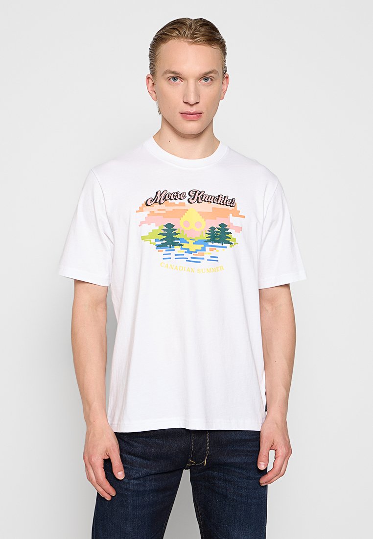 Moose Knuckles T-shirt print wit Moose Knuckles T-shirt print wit