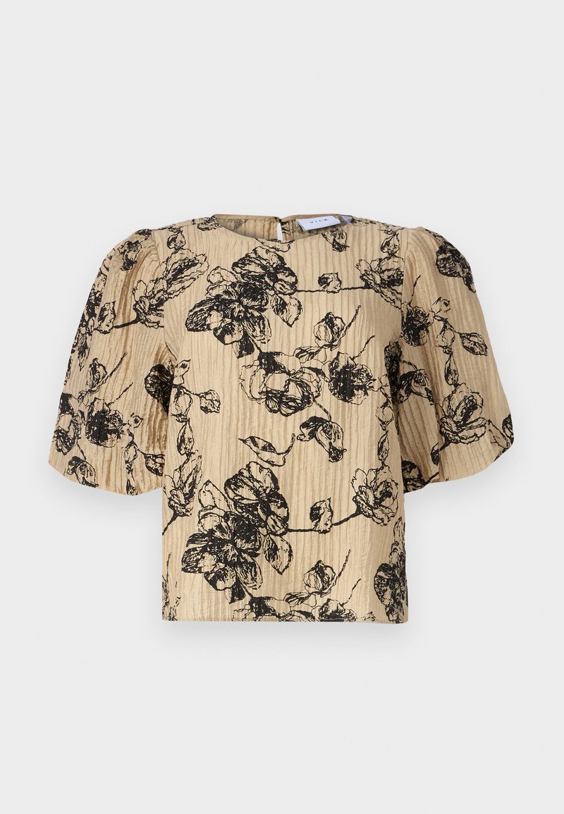 VILA VISACHI VOLUME SLEEVE - Blouse - tigers eye/noir - ZALANDO