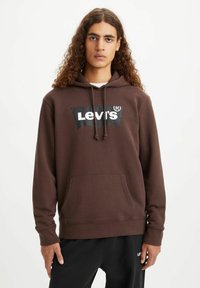 Levi's® STANDARD GRAPHIC BW SSNL - Felpa con cappuccio - hot fudge - black