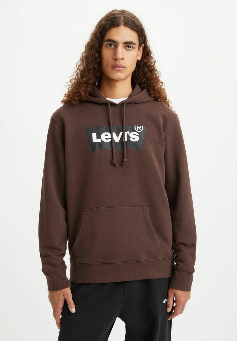 Levi's® STANDARD GRAPHIC BW SSNL - Felpa con cappuccio - hot fudge - black